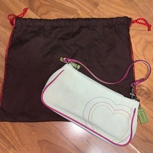 Coach Sueded Leather Mini Handbag Purse
